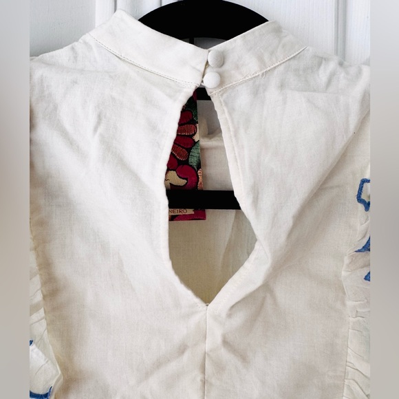 Farm Rio Embroidered Ruffle Mini Tunic Dress - Picture 13 of 15